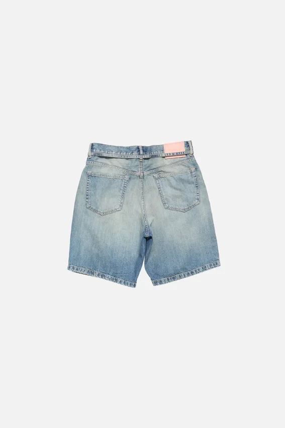 Denim shorts with belt