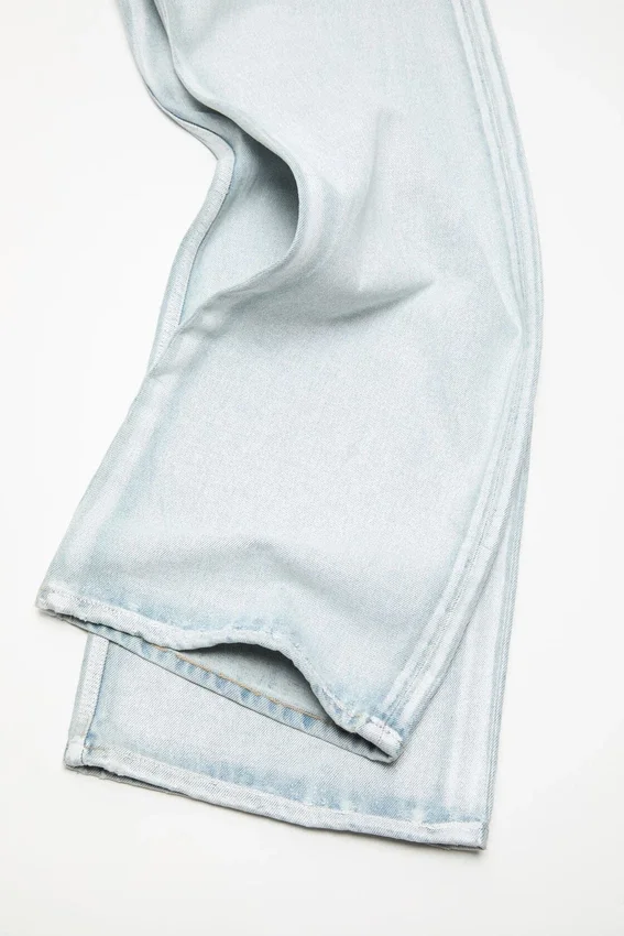 Denim trousers with belt