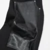 Denim trousers with leather patches