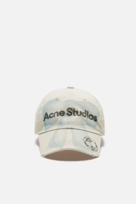 Distressed bow logo cap