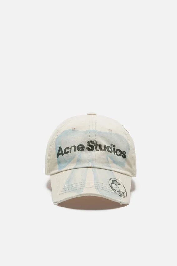 Distressed bow logo cap