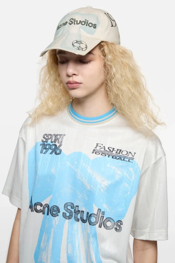Distressed bow logo cap