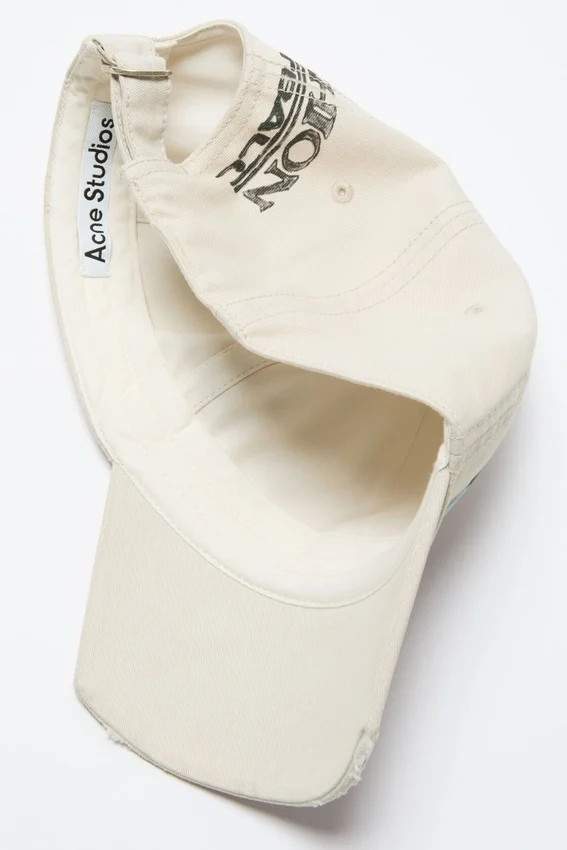 Distressed bow logo cap