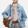 Distressed denim jacket