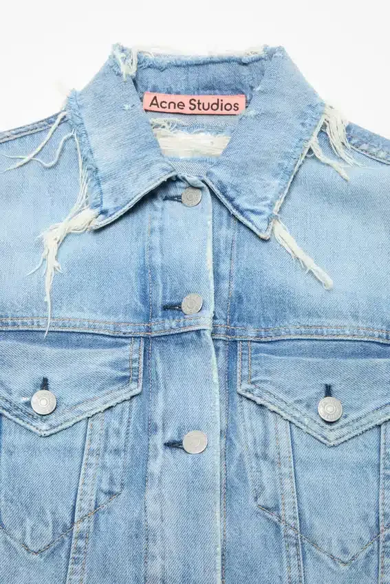 Distressed denim jacket