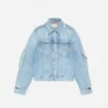 Distressed denim jacket