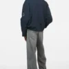 Distressed fleece sweatshirt