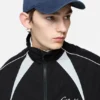 Distressed logo cap