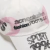 Distressed logo cap