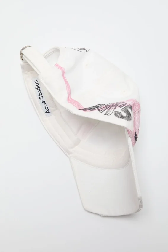 Distressed logo cap