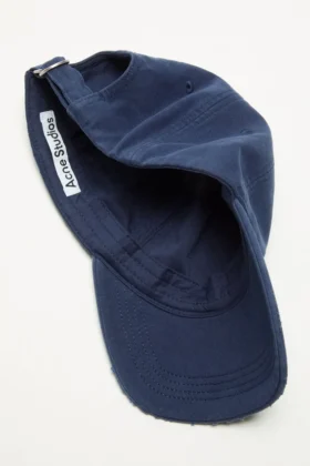 Distressed logo cap