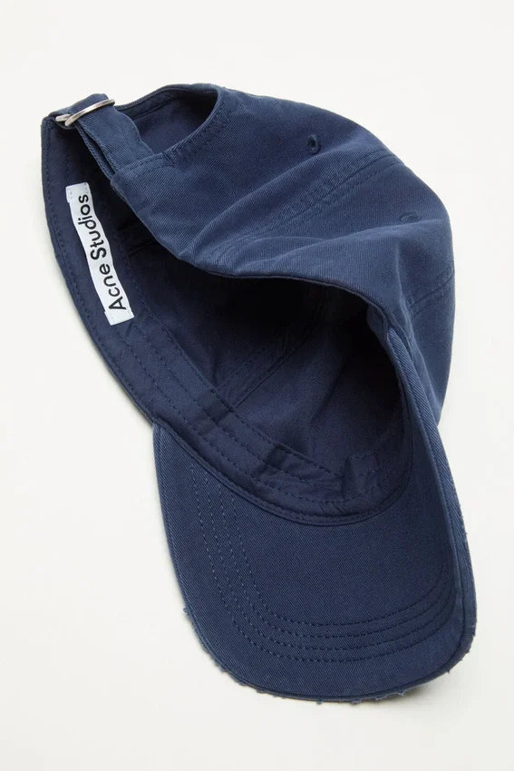 Distressed logo cap