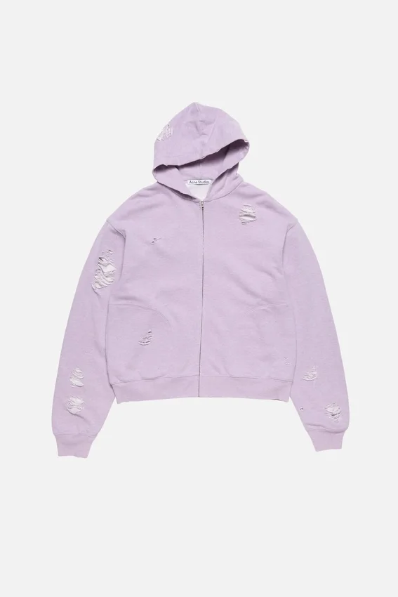 Distressed logo hoodie
