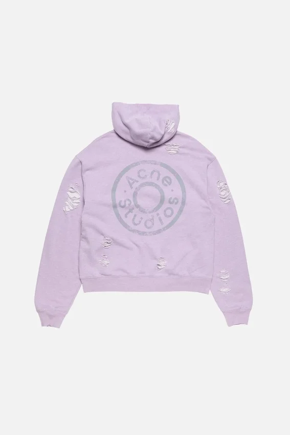 Distressed logo hoodie