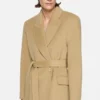 Double-breasted cashmere coat