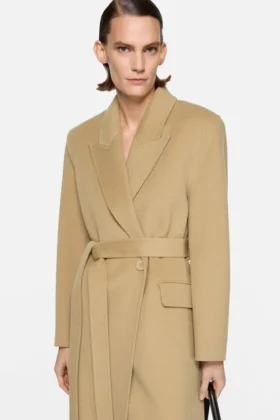 Double-breasted cashmere coat