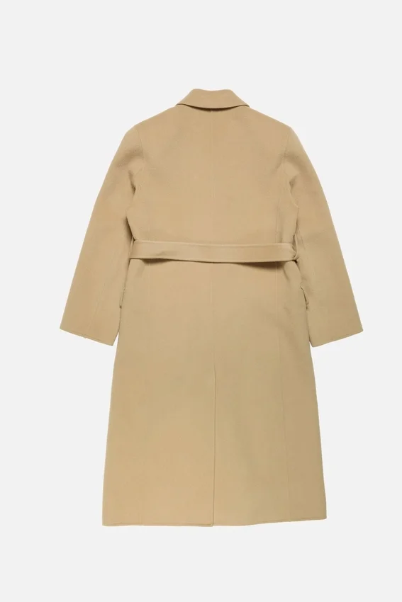 Double-breasted cashmere coat
