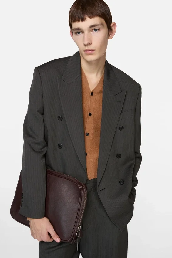 Double-breasted suit jacket