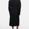 Double-breasted wool coat