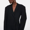 Double-breasted wool coat
