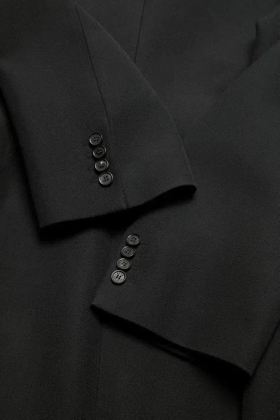 Double-breasted wool coat