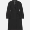 Double-breasted wool coat