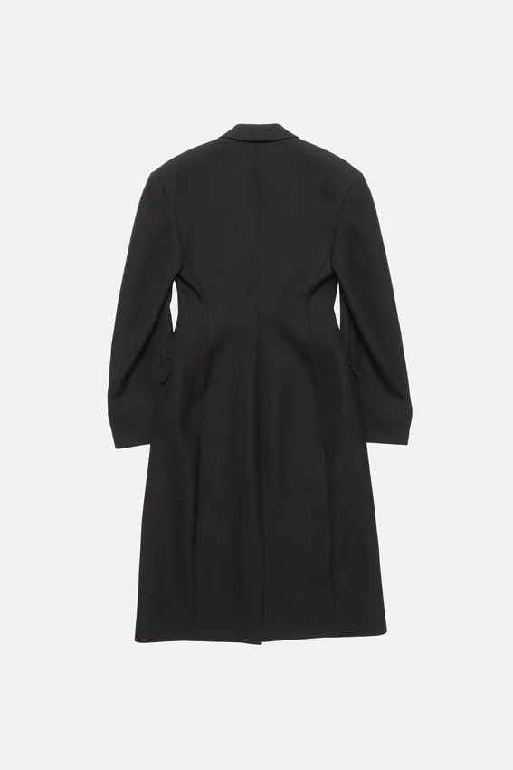 Double-breasted wool coat