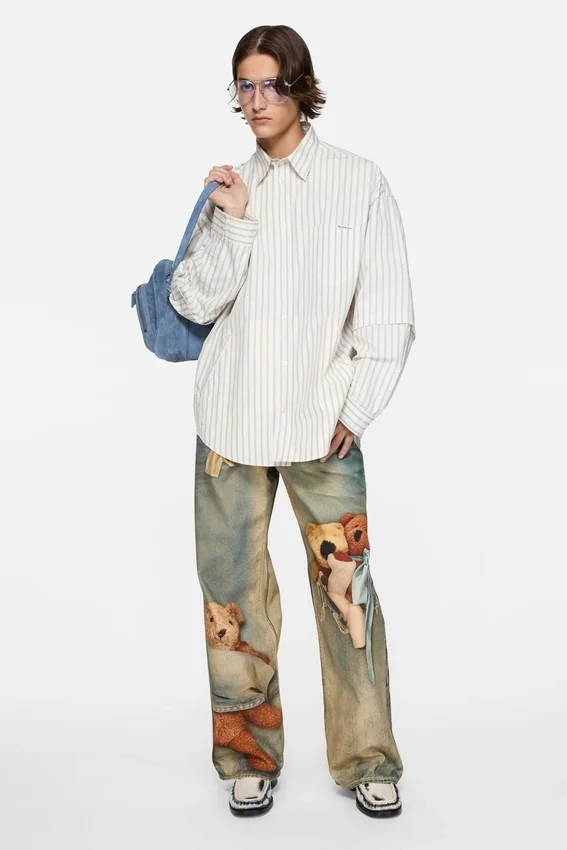 Double sleeve button-up