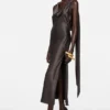 Draped satin dress