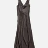 Draped satin dress