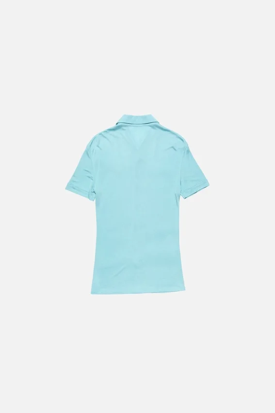 Embroidered bow logo button-up