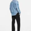 Embroidered denim shirt