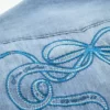 Embroidered denim shirt
