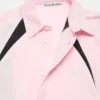 Embroidered logo button-up shirt