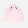 Embroidered logo button-up shirt