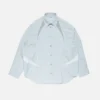 Embroidered logo button-up shirt