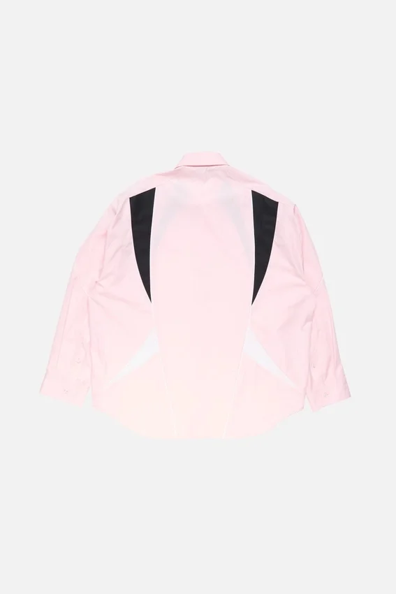 Embroidered logo button-up shirt