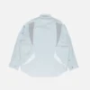 Embroidered logo button-up shirt