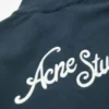 Embroidered logo zip-up cardigan