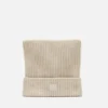 Face logo square beanie