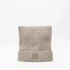 Face logo square beanie
