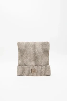 Face logo square beanie