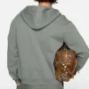 Face logo zip-up hoodie