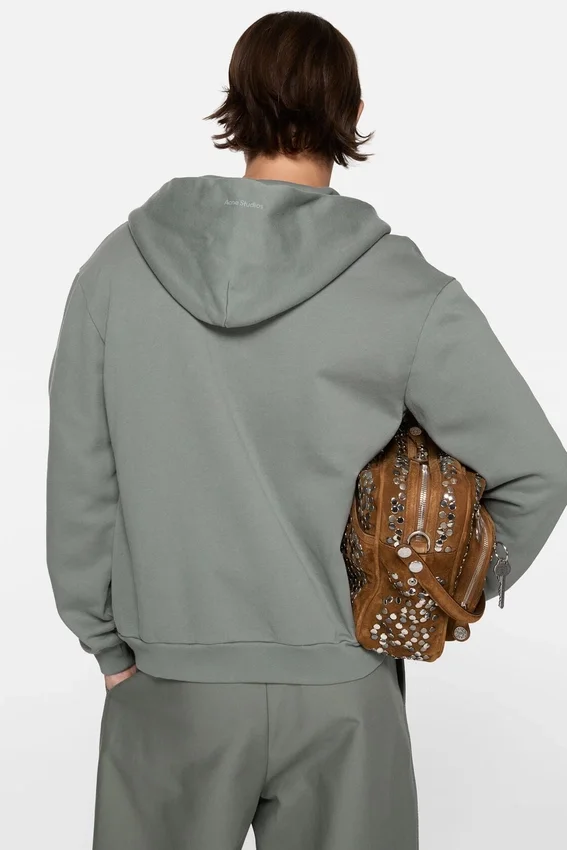 Face logo zip-up hoodie