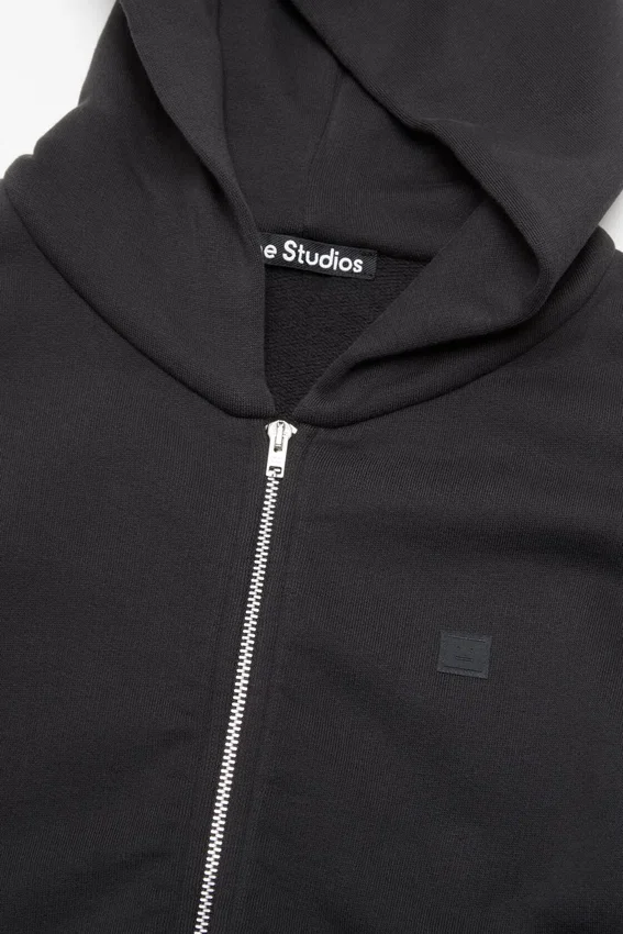 Face logo zip-up hoodie