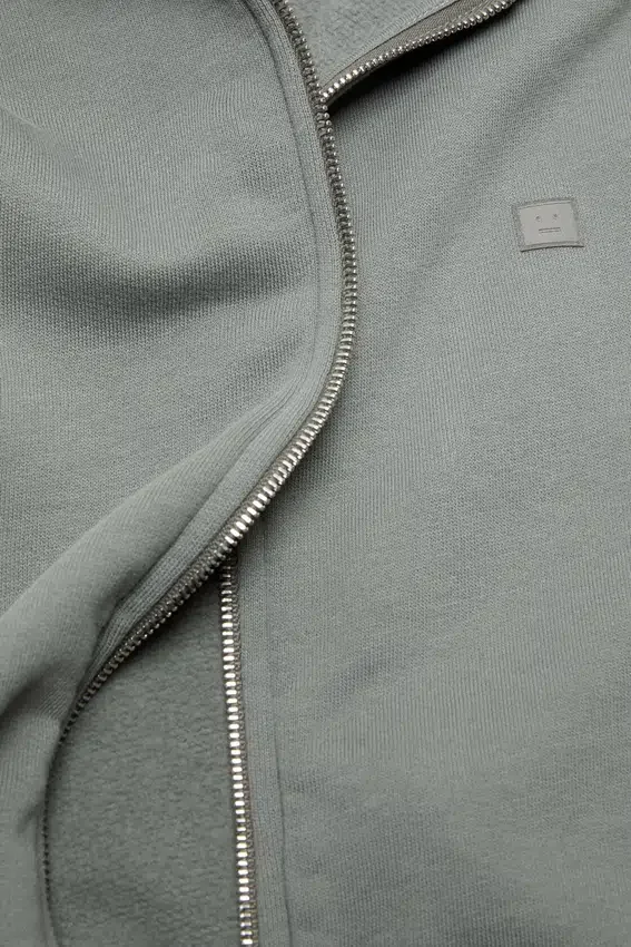 Face logo zip-up hoodie