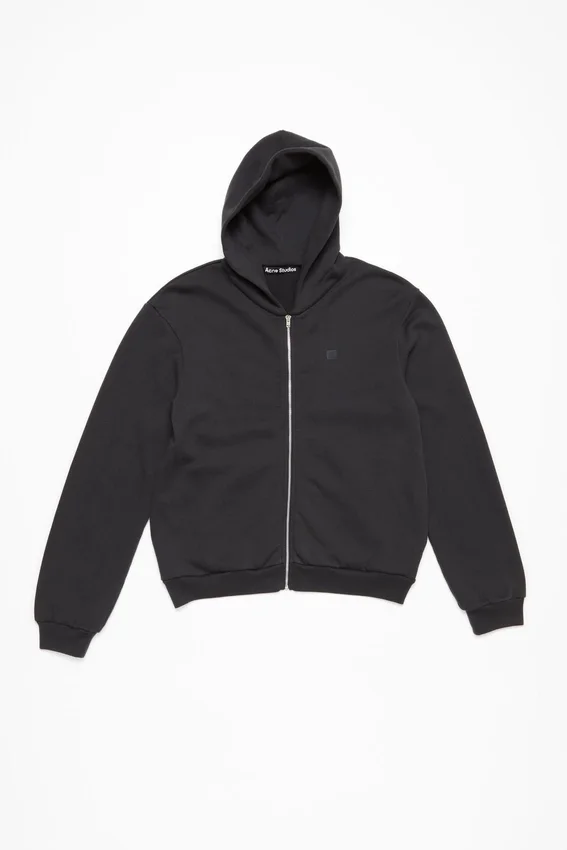 Face logo zip-up hoodie