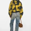 Face zip-up hoodie