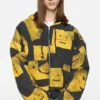 Face zip-up hoodie