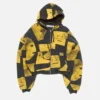 Face zip-up hoodie